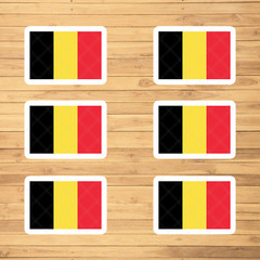 6 Pack Belgium Flag Stickers – Premium Vinyl Decals for Cars, Laptops, and More