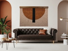 Personalizable Large Macrame Wall Art: Bohemian Textile on Walnut, Beech, Oak