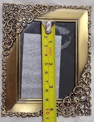 Mini 5 x 4 in. Metal Photo Frame Antiqued Bronze with Ornate Scrollwork Corners