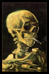 Vincent Van Gogh Skull Of A Skeleton With Burning Cigarette Poster 12×18