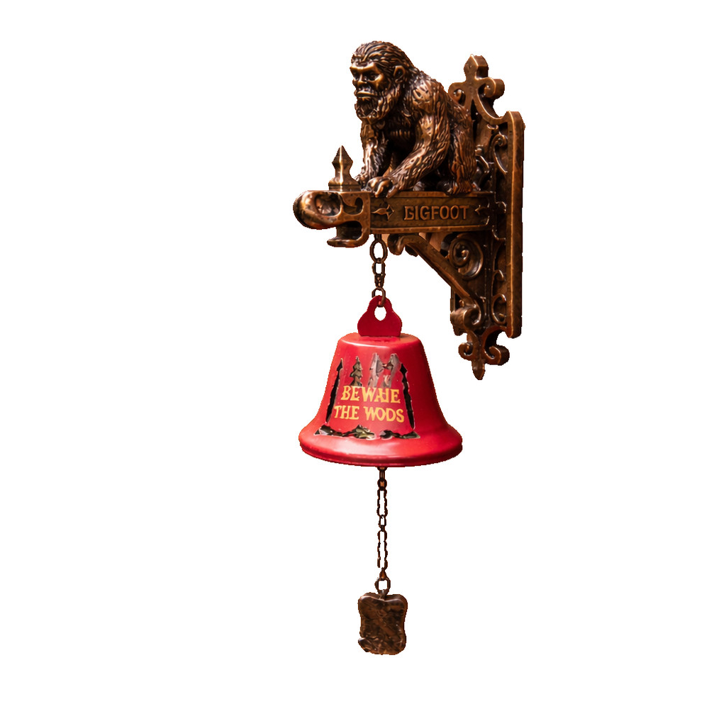 Bigfoot Dinner Bell Wall Mount Sasquatch Cabin Decor Rustic Outdoor Porch Bell