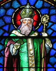 Saint Patrick POSTER PICTURE PHOTO Irish Holiday Drinking Ireland Stained Glass