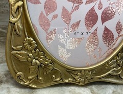 Oval Picture Frame 5X7 Gold Floral Design Vertical Or Horizontal Rachel Zoe New