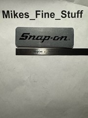TWO (2) SNAP-ON TOOLBOX LOGO Vise Badge Aluminum Emblem Sticker Decal IRREGULAR