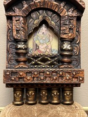 Rajasthani Hand Carved Wooden Jharokha Wall Hanging Traditional Indian Decor