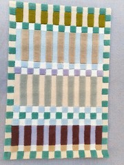 Hoxton Hand-Tufted Wool Rugs Modern Geometric Design Checkered Pattern Carpets