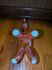 Pink Balloon Reindeer Figurine Sculpture, Free Standing Decor for Kids & Adults