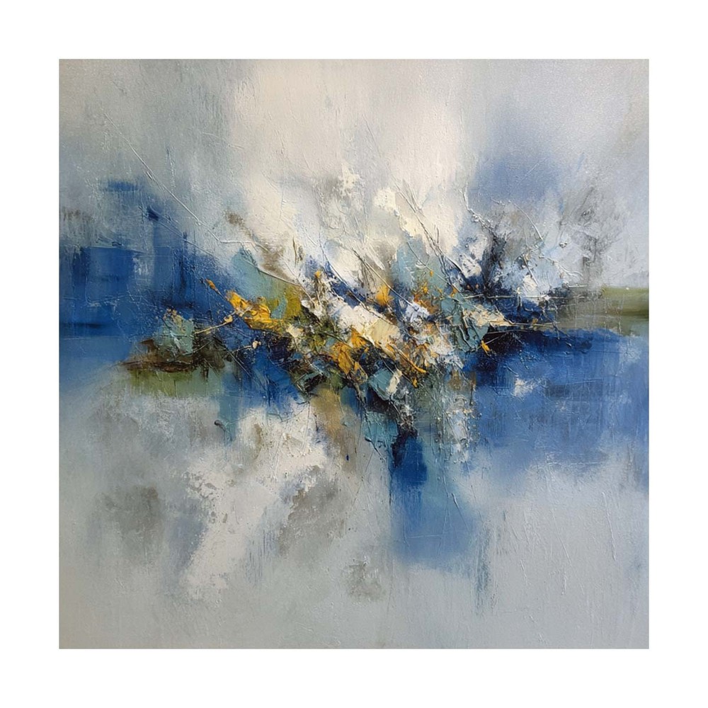 Blue Artistic Abstract Hand Painted Oil Painting Canvas Wall for Home Decor