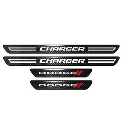 Dodge Charger Real Carbon Fiber 4 Pcs Door Sill Kick Plates