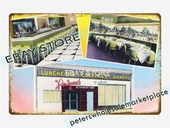 1930-45 Al Amigone’s Restaurant-Bar New York tin sign rusty collectible