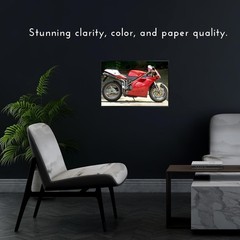 Ducati 916 SPS Motorcycle Poster – Italian Superbike Wall Art, Satin Finish