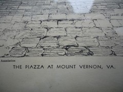 The Piazza at Mt. Vernon, VA 1930 by Elizabeth O’Neill Verner Framed Print