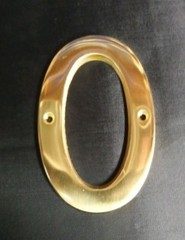 Polished Brass House 4″ Inch High Address Numbers 0-9 Letter A-F