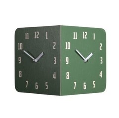Morden Retro Round Corner Clock (Forest Green)