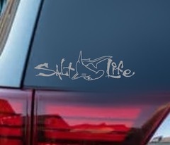 Salt life hammerhead, shark fish Deep Sea – Vinyl Decal Sticker – 8” v2