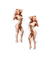 Vintage Pin Up Sticker Art Sexy DECALS Garage Stickers Helmet Decal LILY Pose 3