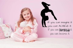 Gymnastics Dream It Decal | Inspirational Wall Sticker | [CK32] 26″x22″
