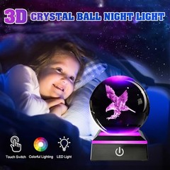 3D Eagle Crystal Ball Variable-Color Light Base Night Light, a Popular eagle