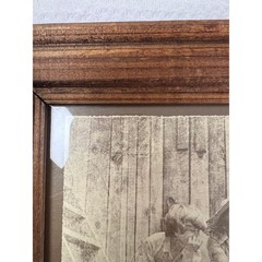2 VTG R. Hendrickson Sepia Art Prints Rustic Wood Frames Americana 10″x8.5″
