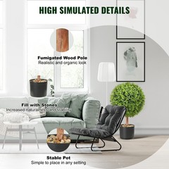 VEVOR 2 Pack 2′ Artificial Topiary Tree Faux Plant Home Decor UV Indoor Outdoor