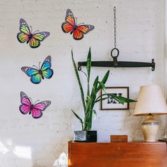 Colorful 9.8in Metal Butterfly Sculptures – Perfect for Indoor & Outdoor Spaces