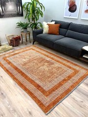Alfa Rich Scandinavian Burnt Orange Washable Area Rugs for Living Room Bedroom