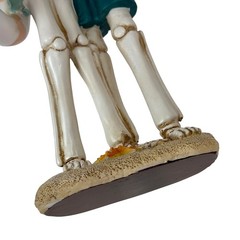 Skeleton Couple Figurine Coastal Beach Resin Tabletop Decor 11.5 Inch