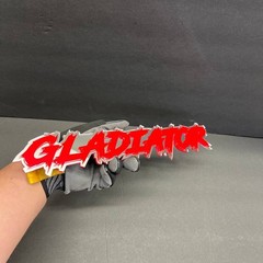 1x Gladiator Custom Text 3D Acrylic Car Emblem Badge Multicolor Laser Cut decal