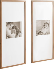 Modern Brown Rectangular Picture Frame Set of 2 for Gallery Wall Decor