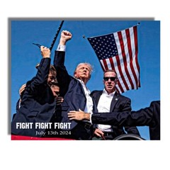 Donald Trump Fight Fight Fight July 13th 2024 16×20 Aluminum Wall Art