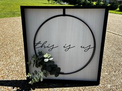 Solid Wood Framed Farmhouse ‘This Is Us’ Wall Decor 24” X 24” FAST SHIPPING!