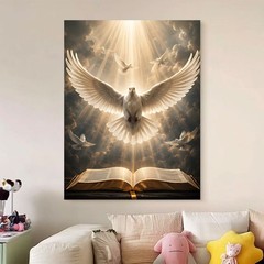 Holy Spirit Dove Bible Canvas, Christian Wall Art, Custom Religious Gift