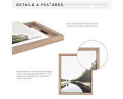 MCS Canvas Float Frames 12×16 Frame, Walnut Woodgrain for Finished Canvases
