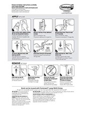 Command 5 lb Large Utility Hooks, 7 Hooks and 12 Strips, Large, White