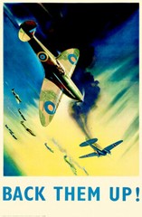 Back Them Up – Supermarine Spitfire Aircraft – 1942 – WWII – Propaganda Poster