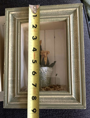 Rustic Framed 3D Shadow Box Flower Potted Farmhouse Cottage 7″x9″ home decor