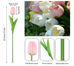 10 PACK Artificial Tulips Real Touch Bridal Home Wedding Party Festival Decor US