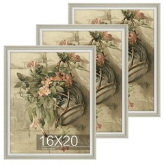 3 Pack 16×20 Inch Picture Frames Farmhouse Rustic Photo Frame with HD Plastic…