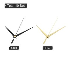 10Sets Replacement Clock Hands Kit Mechanism Movement Wall Black,Gold A01/A02