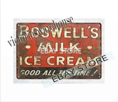 Boswell’s Milk Ice Cream metal tin sign shop home decorative items