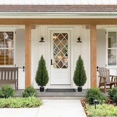 Artificial Cedar Topiary Tree UV Resistant Faux Plant Easy Care Indoor Outdoor