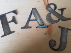 6″ Tall Metal Letters A-Z and Numbers 0-9 FREE SHIPPING