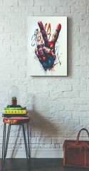 PEACE SIGN BANKSY GRAFFITI POP ART CANVAS PRINT 16″X20″ READY TO HANG T45