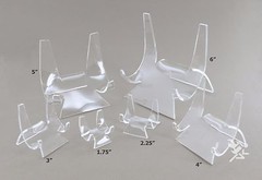 Clear Acrylic Easel Display Stands for 6″ to 9″ Plates (4″ High) Qty: 6