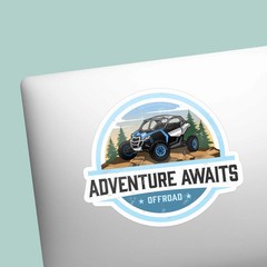 Adventure Awaits Sticker- Fun Decal for Water Bottle & Laptop