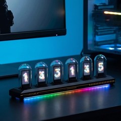 Nixie Tube Clock WiFi SYNC 12/24H No Assembly Required A Retro Gift for Friends