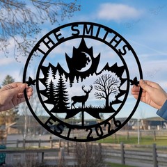 Personalized Maple Canada Metal Sign Custom Home Decor Wall Art