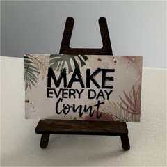 Small Brown Wooden Display Easel, Free Standing, Easy Installation, Modern Style