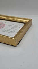Gold Tone Wood Picture Frame Desktop/ Wall Mount Vertical or Horizontal 8 X 6