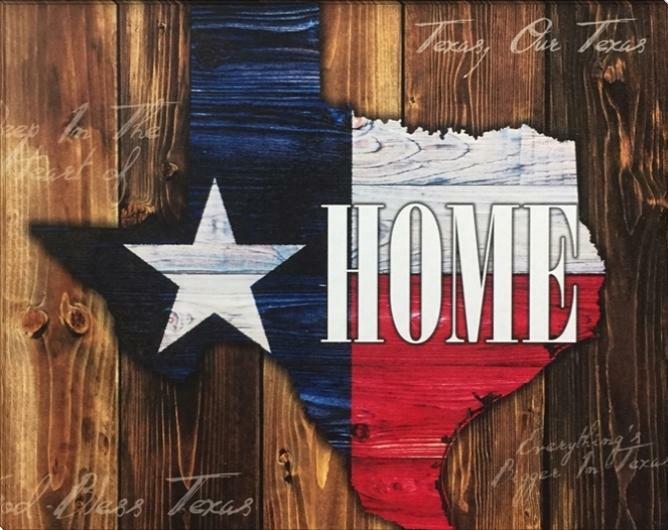 Texas Home | Canvas or Framed Print Texas Art